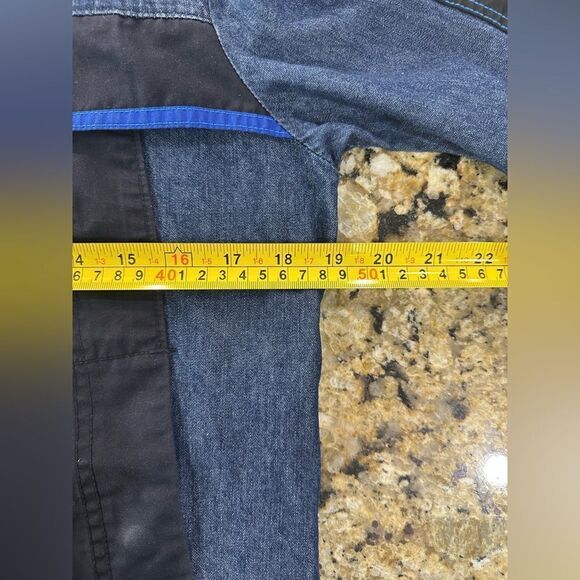 G-Star Raw Denim Mix Colorblock Patches Hooded Full Zip Jacket Unisex Size Small - Picture 10 of 16